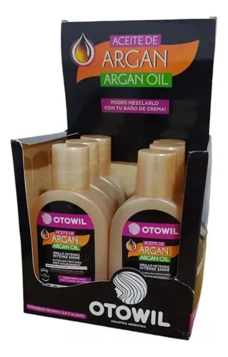 Aceite De Argan Para Cabellos Brillo Nutricion 60ml Caja X6