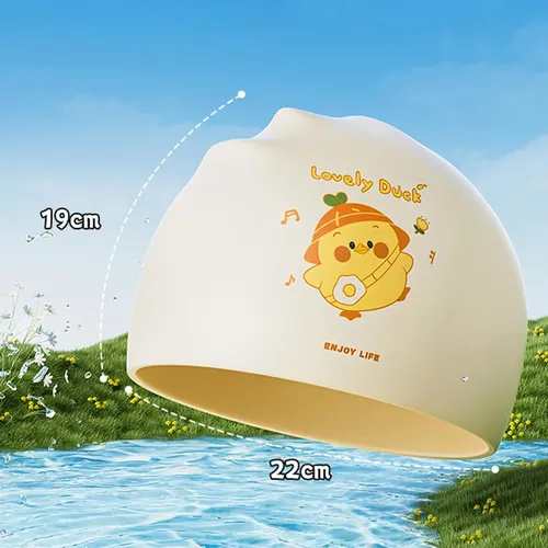 Gorro De Baño Para Niños, Gorro De Ducha Ligero, Amarillo