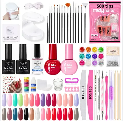 Kit Profesional Completo Uñas Soft Gel Semipermanentes