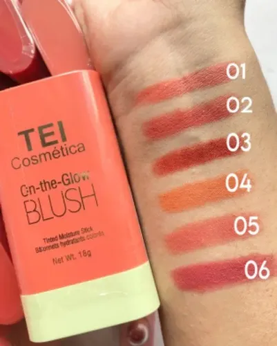 Rubor En Barra 3 En 1 ( Labial Y Sombra) Cremoso – Tei