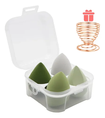 Set De Esponjas De Maquillaje Leeshine 4 Piezas Con Soporte