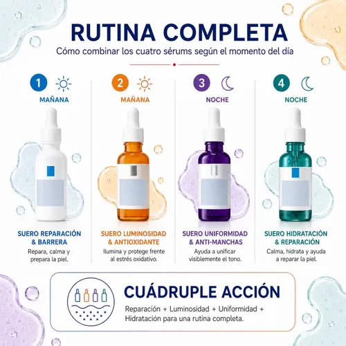 Kit Serum B5 B3 Vitamina C Exfoliante Facial