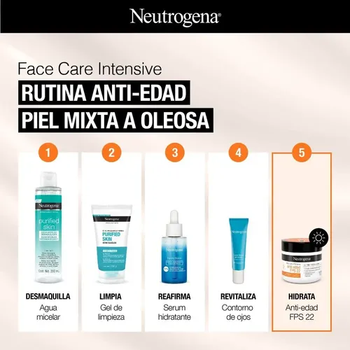 Crema Neutrogena Face Care Intensive Antiedad Fps 22