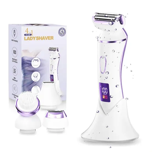Kit De Depilación Eléctrica 4 En 1 Para Mujer