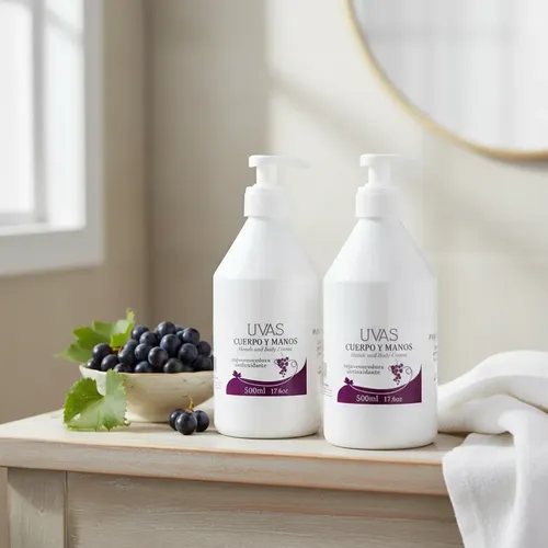 Combo Crema Cuerpo Y Manos 500ml-linea Uvas-