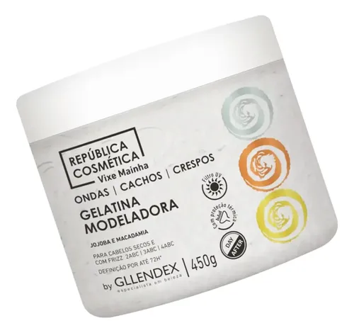 Gllendex Vixe Mainha Gelatina Modeladora Para Rulos 450gr