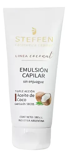 Steffen Emulsion Capilar Sin Enjuague Triple Accion Coco 180