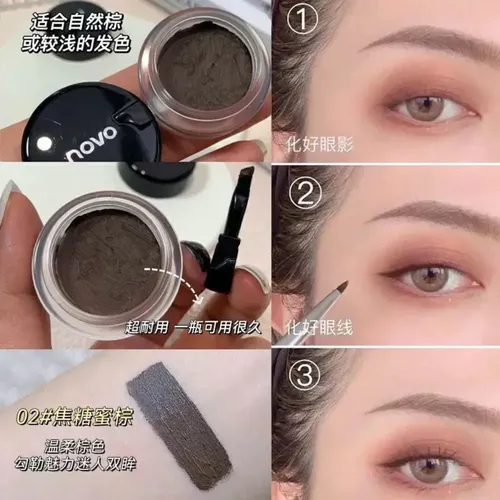 Delineador Gel Y Pomada Cejas A Prueba De Agua 2 Tonos Pro