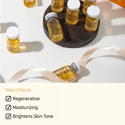 Kit De Ampollas Korea Salmon Dna Gold De 8 Ml, Bb Cream Glow