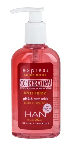 Solucion De Alfa Keratina Capilar Antifrizz Brillo Han 200cc