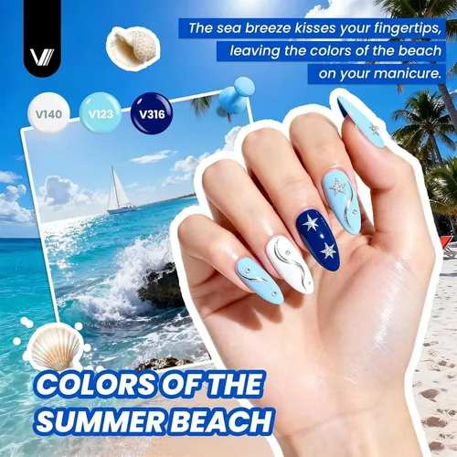 Kit Esmalte Gel Vanreesa 84 Pzs Luz Uv Tips Almendra