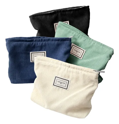 Bolsa De Maquillaje Sanwuta Velvet Corduroy, Paquete De 4 Un