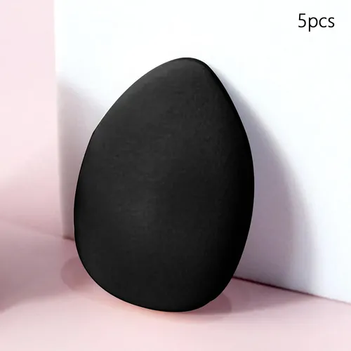 Esponja De Mezcla Suave Para Polvo De Dedo, 5 Piezas, Negro