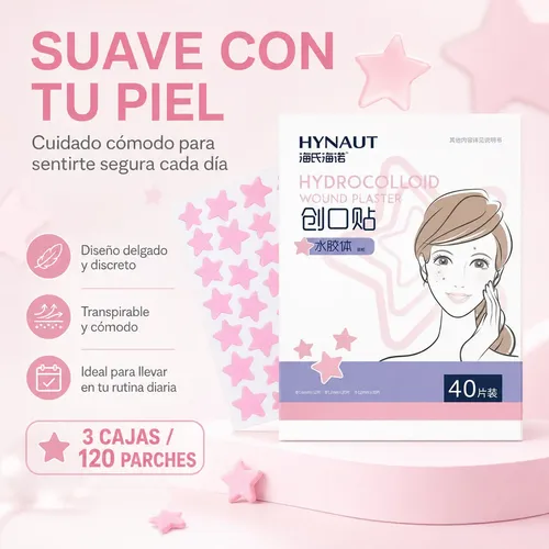 Parches Hidrocoloides Estrella Acne 3 Cajas 120 Pzs
