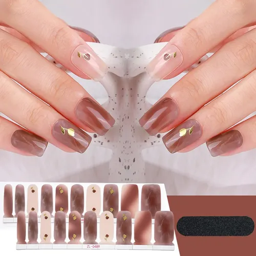 20x Envolturas Completas Para Uñas, Pegatinas Para Rojo