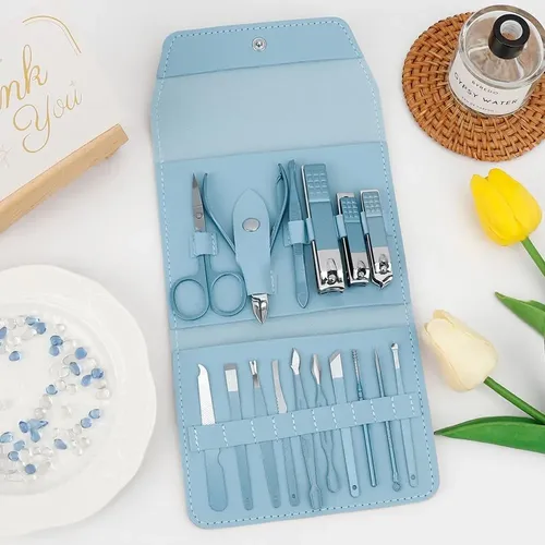 Kit De Manicura Y Pedicura 16 Piezas Con Estuche//2026