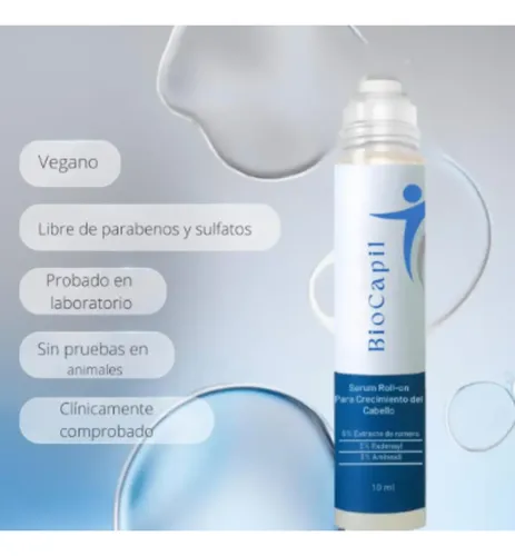 Serum Anticaida Crecimiento Capilar Roll-on Biocapil Pack3