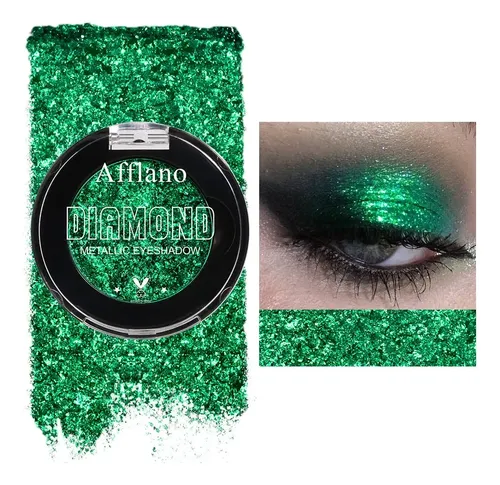 Afflano Sombra Glitter Verde Esmeralda Chrome