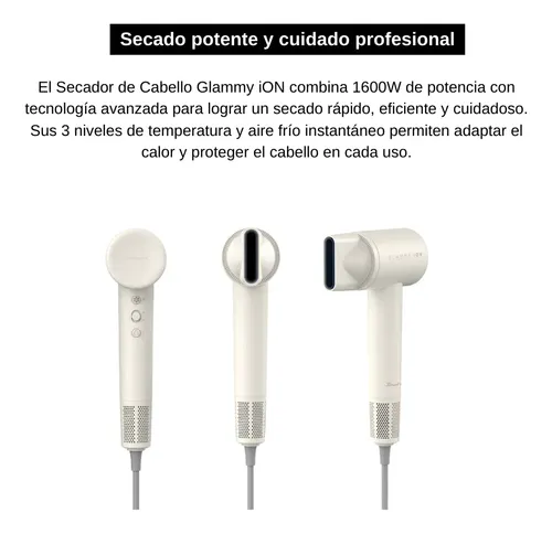 Secador De Pelo Smart-tek Glammy Ion 1600w Motor Bldc