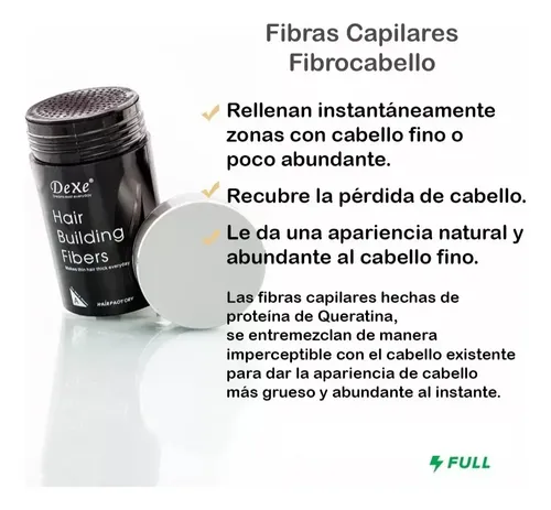 Fibras Capilares Cabello Polvo Con Keratina Cubre Calvicie