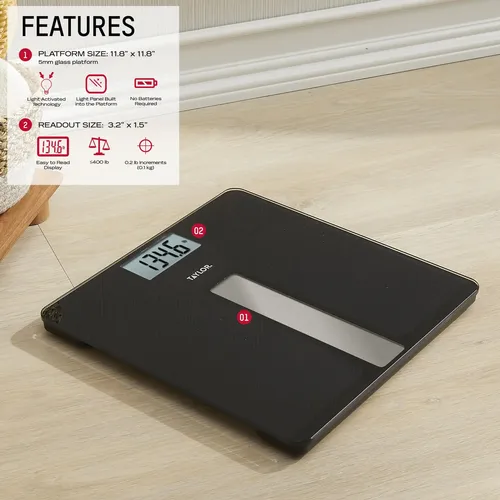 Taylor Báscula Digital De Baño Ligera, Plataforma
