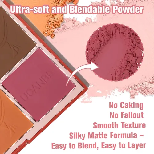 Paleta De Colorete Y Bronceador 8 Colores Ucanbe