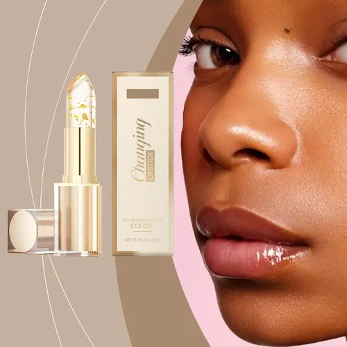 Lápiz Labial Que Cambia De Color, Brillo, Hidratante E Hidra Dorado