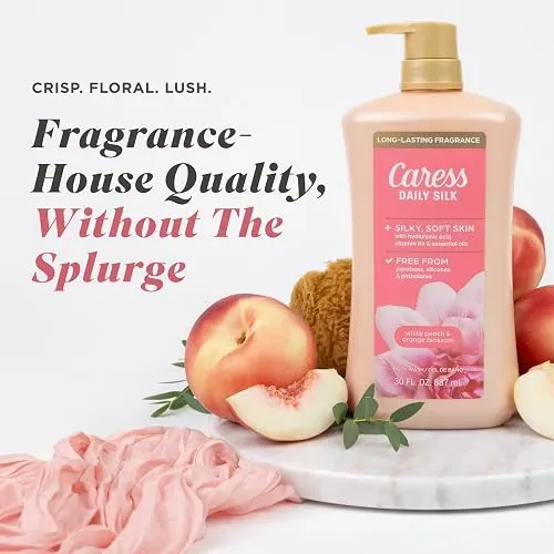Jabón Corporal Caress Daily Silk Durazno Blanco Flor De
