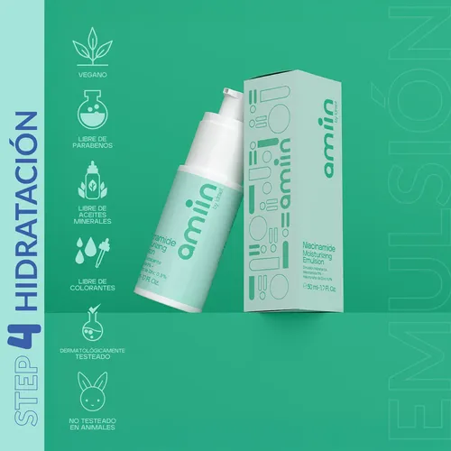 Emulsion Facial Niacinamida Pieles Mixtas Amiin Idraet 50 Ml