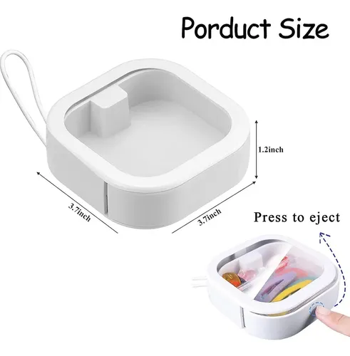 Organizador De Lazos Para Cabello Nvhaly 2 Pcs Blanco
