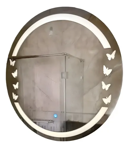 Espejo Circular Led 60cm Espejo Cálido Romántico Marco Diseño 13