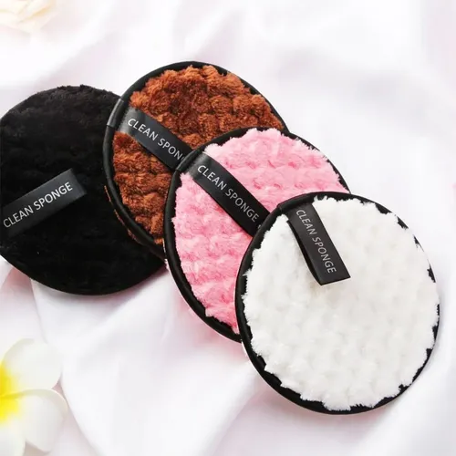 Almohadilla Desmaquillante De Microfibra, 12 Cm, Lveye Espon Fucsia