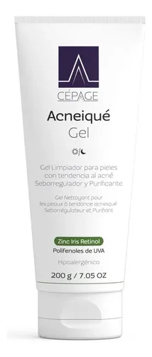 Cepage Acneiqué Gel Limpiador Purificante Pieles Grasas Seborregulador Antioxidante Efecto Mate