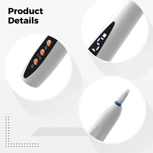 Cordless Nail Drill, Electric Nail File With 5 Bits,