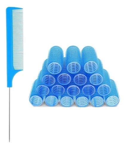 Set De 18 Rulos Pequeños Autogripantes Para El Cabello