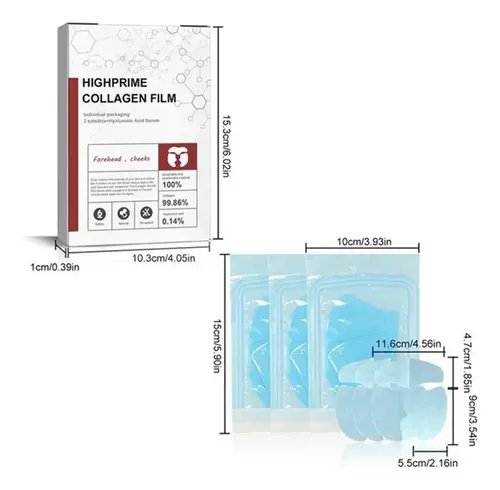 Parches Colágeno Solubles Facial Frente Cuello Contorno Ojo Todo Tipo De Piel