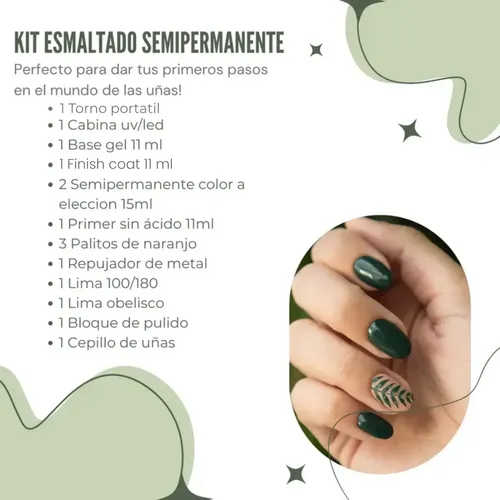 Kit Inicial X 15u Tejar Manicuria Esmalte Semi Cabina Torno