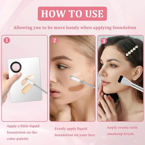 Set De Maquillaje 3 Piezas Con Paleta Y Espátula