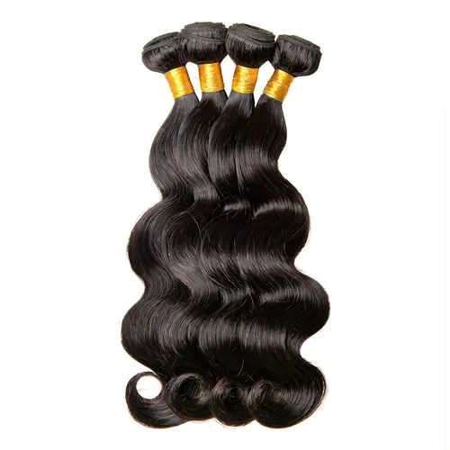 Extensiones De Cabello Ondulado Body Wave Color Negro 16 Pul