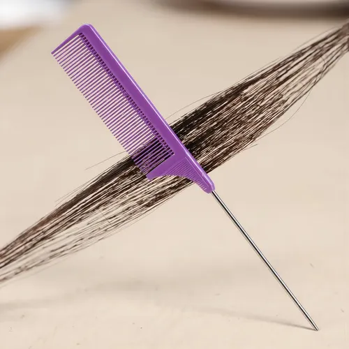 Peine De Punta De Acero Para Separar Mechones Cabello Color