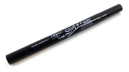 Delineador Ojos Tejar Dos En Uno Negro Fibra + Sello Tatoo