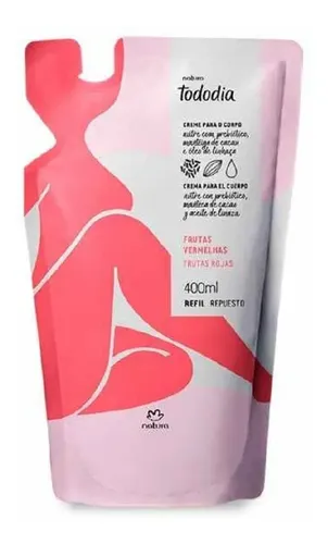 Repuesto De Crema Corporal Nutritiva Natura Tododia Frutas Rojas X 400 Ml
