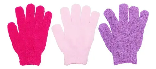 Guantes Exfoliantes Corporales X3 Diswald & Co Sintéticos Textura Suave