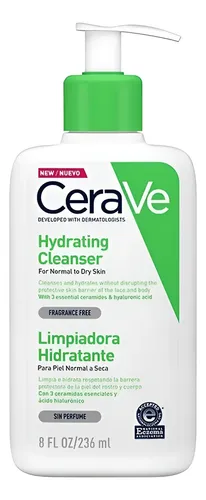 Limpiadora Hidratante Para Piel Normal A Seca Cerave 236 Ml