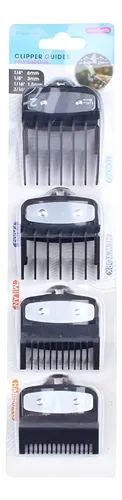 Alzas Peines Guias De Maquina X4 Barberia Peluqueria Metal Negro