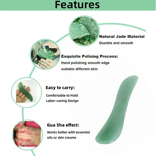 Jade Gua Sha Para Masajes Y Terapia Facial Spa Natural