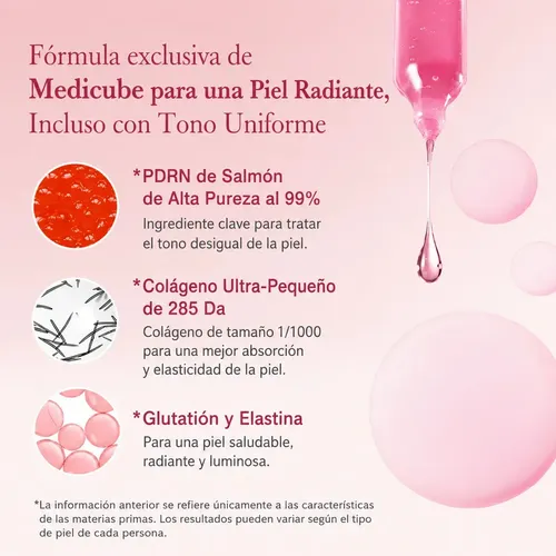 Medicube Salmon Dna Pdrn Rosa Sérum de Un Día 10 Ampollas Tipo de Piel Todo Tipo de Piel