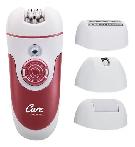 Gadnic Depiladora Eléctrica Gadnic 4 en 1 Recargable Cabezas Intercambiables Luz LED Velocidades Ajustables