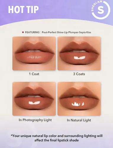 Sheglam Pout-perfect Shine Lip Plumper Acabado Brillante Color Pink Flamingo