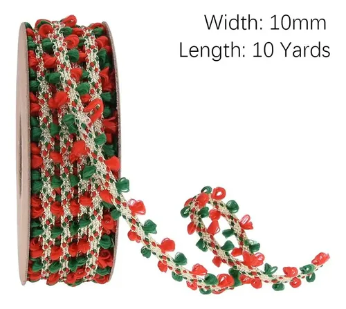 Cintas Navideñas Rojo Y Verde Para Regalos Y Decoración